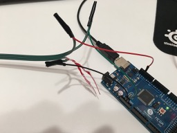 GE Lights Cable connected to Arduino